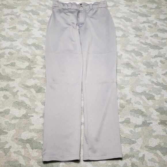 Wilson Baseball Pants Mens Large Gray Pockets Flat Front - Picture 1 of 10